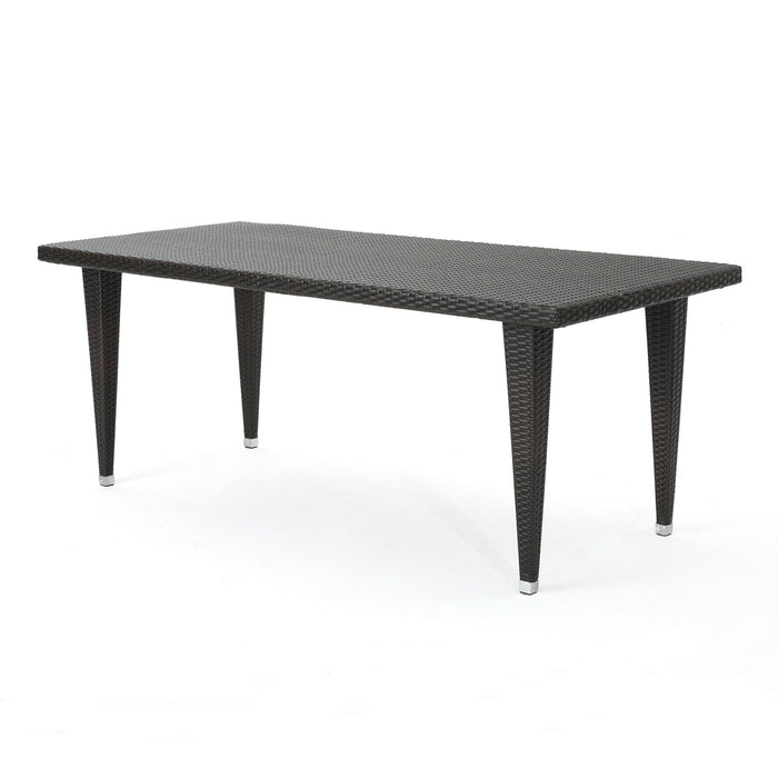 Reflect - Outdoor Dining Table With Rattan Cover - Dark Gray