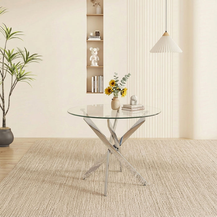 Round Dining, Kitchen Table For Dining Room - Chrome