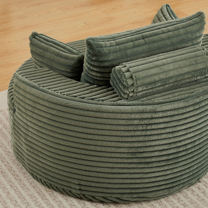 Modern Single Sofa With Backrest Pillow For Living Room