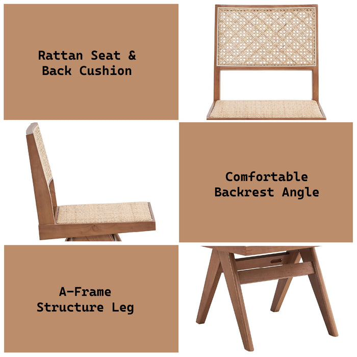 Valentina - 6 Piece Patio Furniture Set - Rattan / Natural