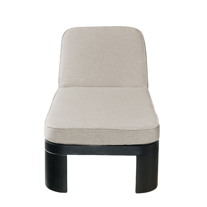 Outdoor Chaise Lounge Set With Side Table, 5 Position Adjustable Patio Recliner