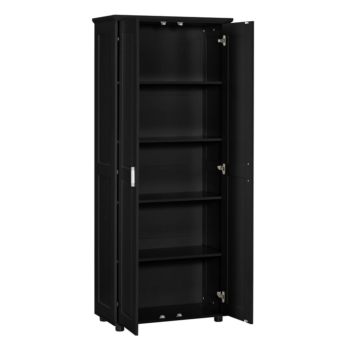 Storage Cabinet With Adjustable Shelves, 2 Doors, Rectangle Design For Bathroom