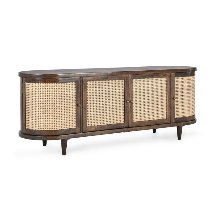 Teresa - 4 Door Buffet - Walnut / Natural Brown