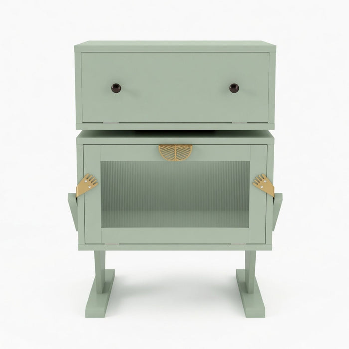 Robot LED Nightstand With 360° Rotating Drawer