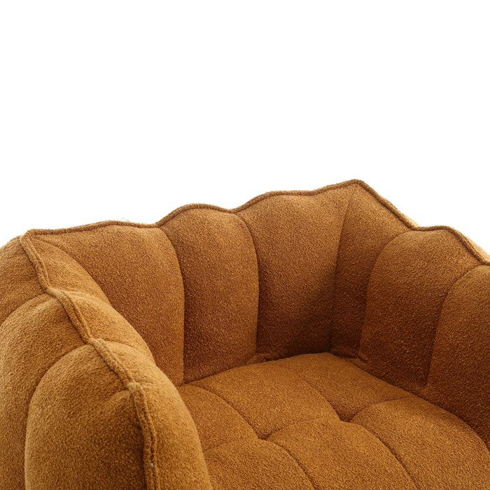 Soft Chenille Bean Bag Chair With High Resilient Foam
