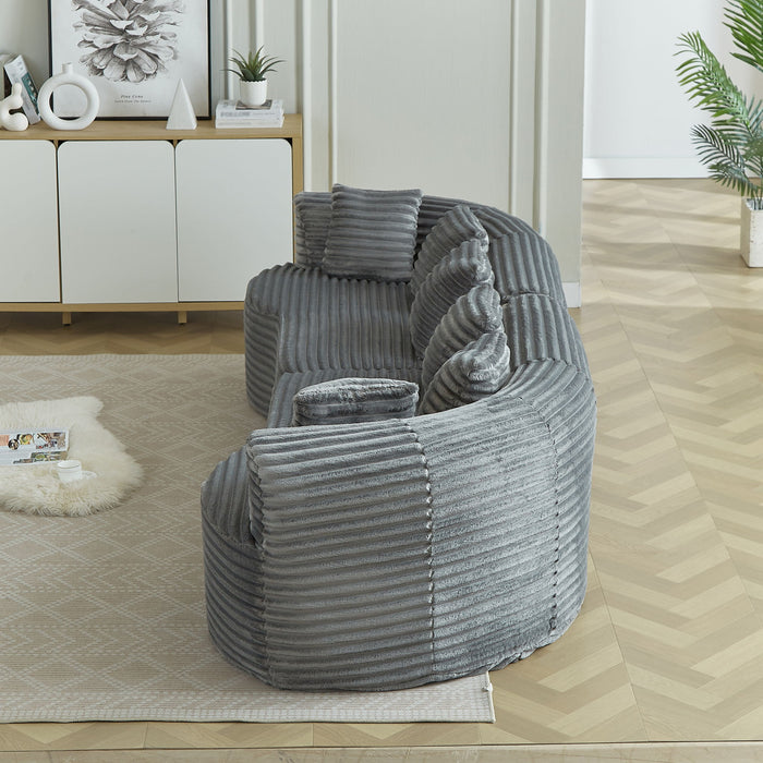 Sectional Sofa, Oversized 4 Seater With Deep Seat Design