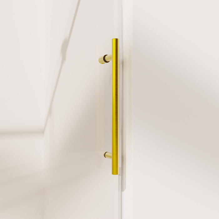 Frameless Single Sliding Soft Close Shower Doors, 5/16" Sgcc Tempered Glass