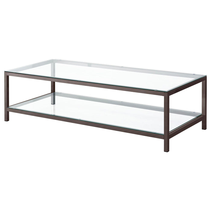 Natasha - 2 Piece Coffee Table Set - Nickel