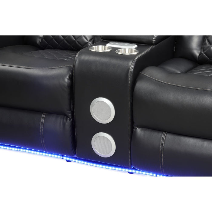 Benz - Power Reclining Loveseat With LED Lighting And Built In USB