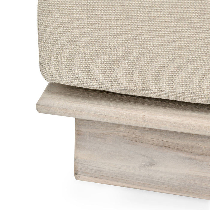 Livia - Teak Outdoor Ottoman - Taupe