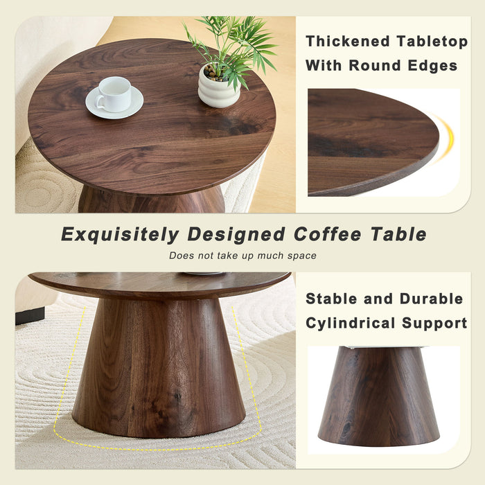 Circular Coffee Table With Adjustable Feet