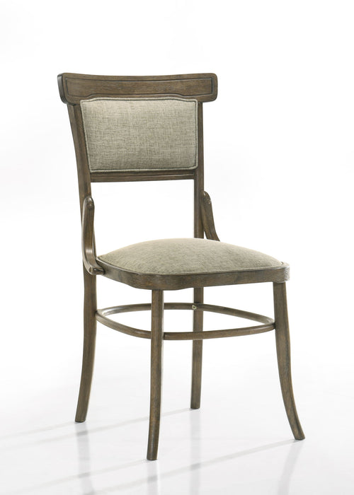 Bistro - Dining Table With Off Fabric Dining Chairs