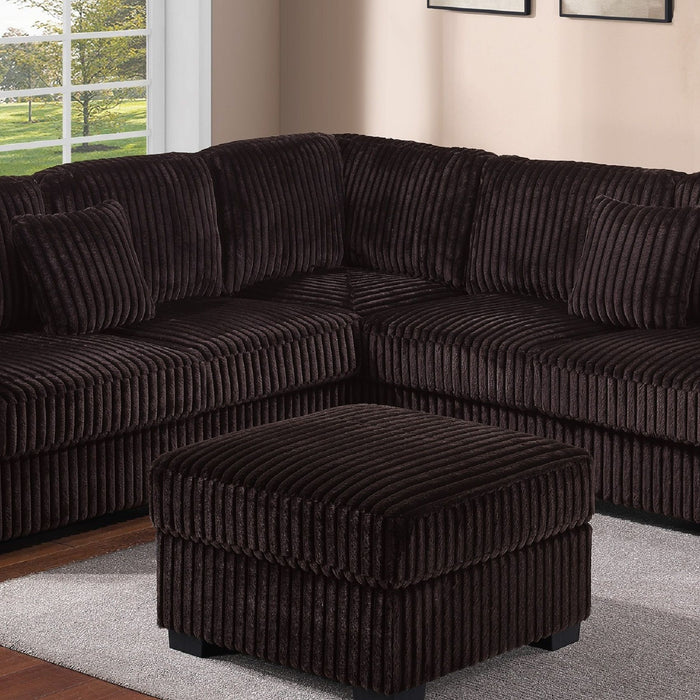 Modern Sectional Set With Cocktail Ottoman