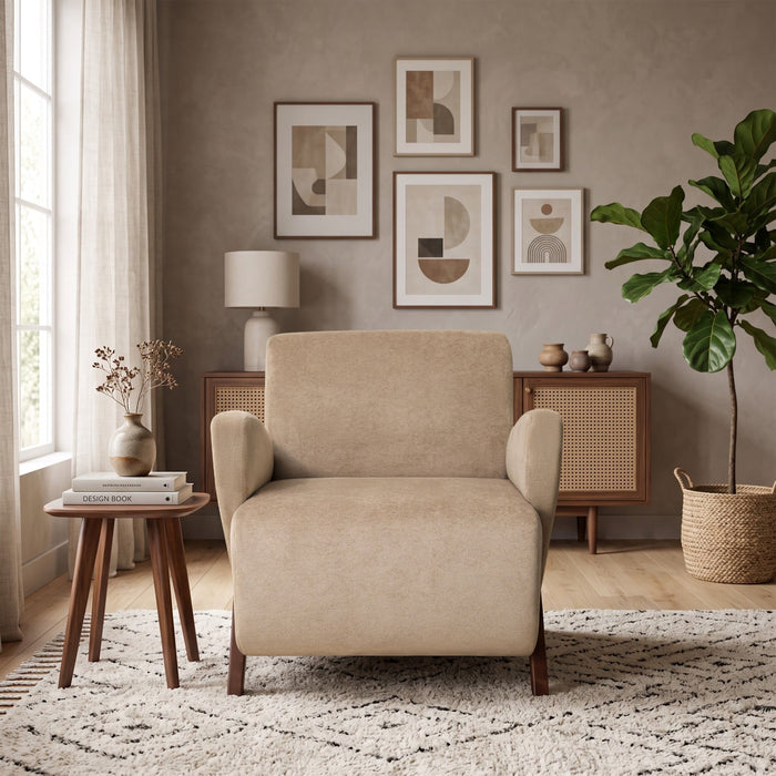 Lounge Accent Chair For Living Room - Beige Coffee