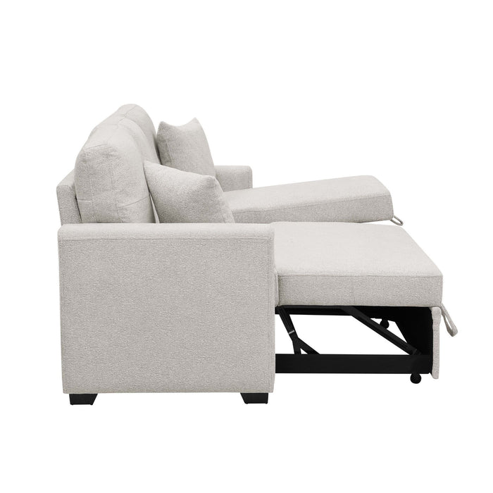 Upholstered Sectional With Pull Out Bed And Chaise Storage