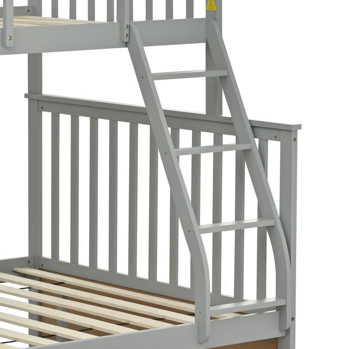 Bunk Bed With Ladder, And Safety Guard Rails