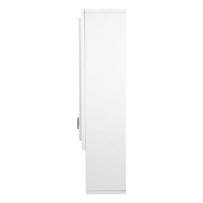 Bathroom Cabinet With 3 Adjustable Shelves Wall Mounted Medicine Cabinet, Soft Closing Hinges, Open Shelving Design - White