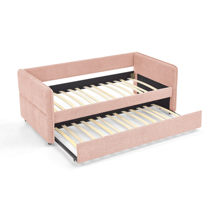 Upholstered Daybed With Pop Up Trundle