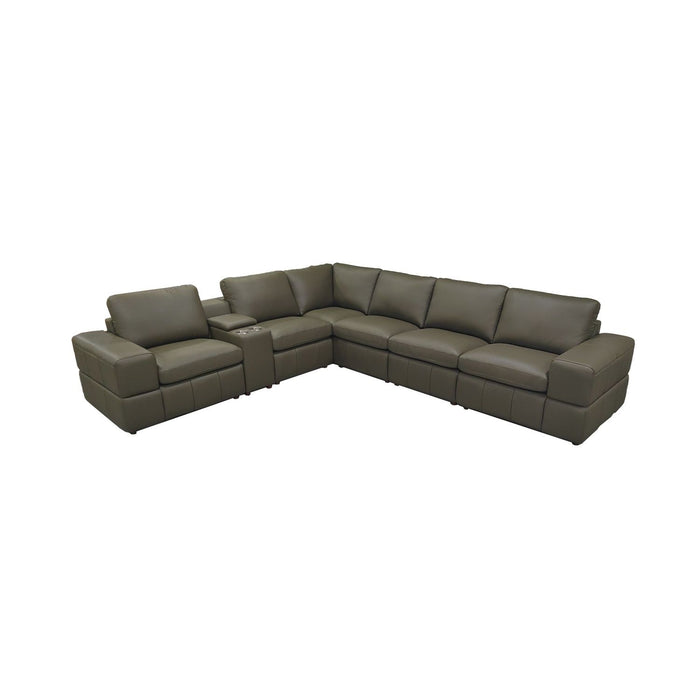 Large - Arm Upholstery Modular Sectional With Custom Configuration - Olive Green