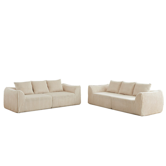 Minimalist Set With Curved Lines & Gently Sloped Backrest