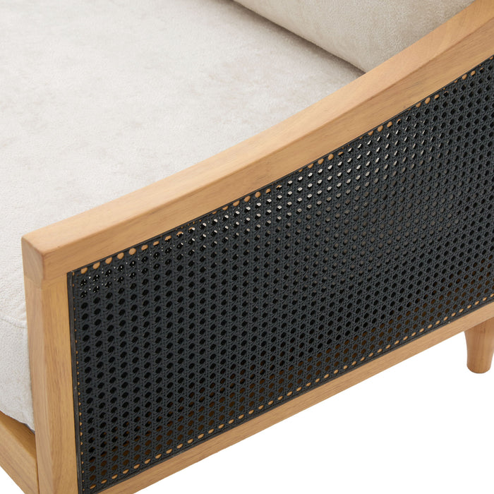 Loveseat Sofa With Armrests - Black