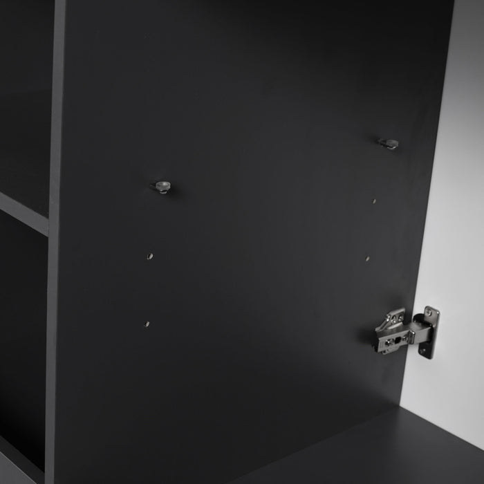 Contemporary Freestanding Bathroom Vanity With Resin Sink & Soft-Close Cabinet Doors