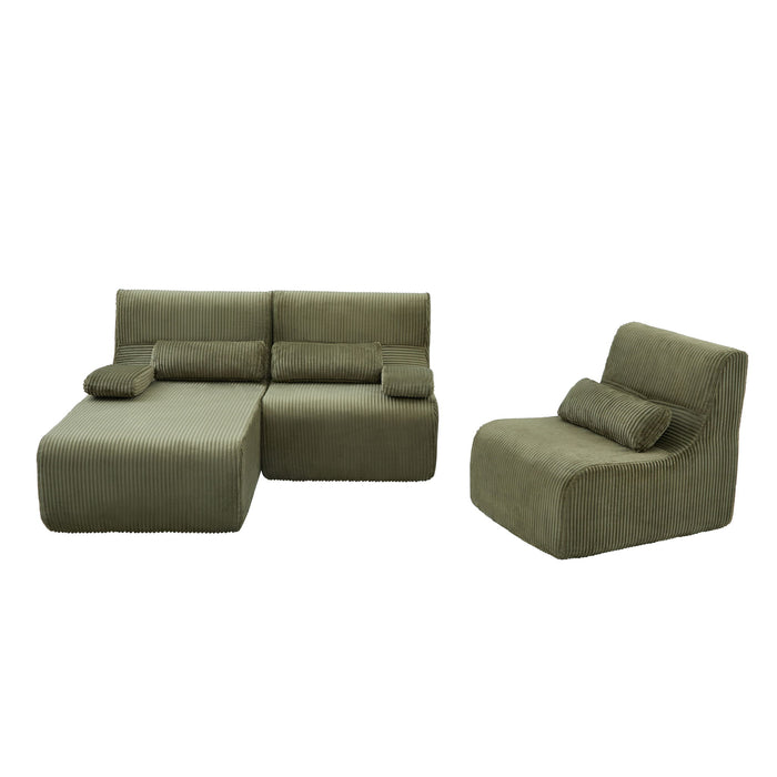 Oversized Sectional Sofa, Living Room Seating With Modular Design