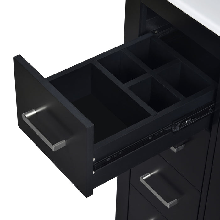 Bathroom Vanity Set With Sink, Storage Cabinet With Drawers & Soft Closing Doors