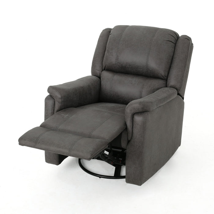 Contemporary Glider Recliner With Swivel Function