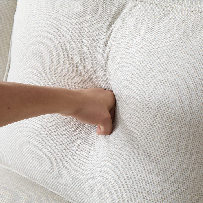 Rolled Arm Sofa With Nailhead Trim, 1 Seater Upholstered Couch With Wooden Legs