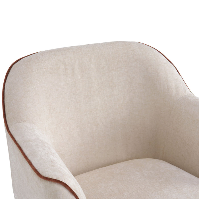360° Swivel Accent Chair With Flared Arms