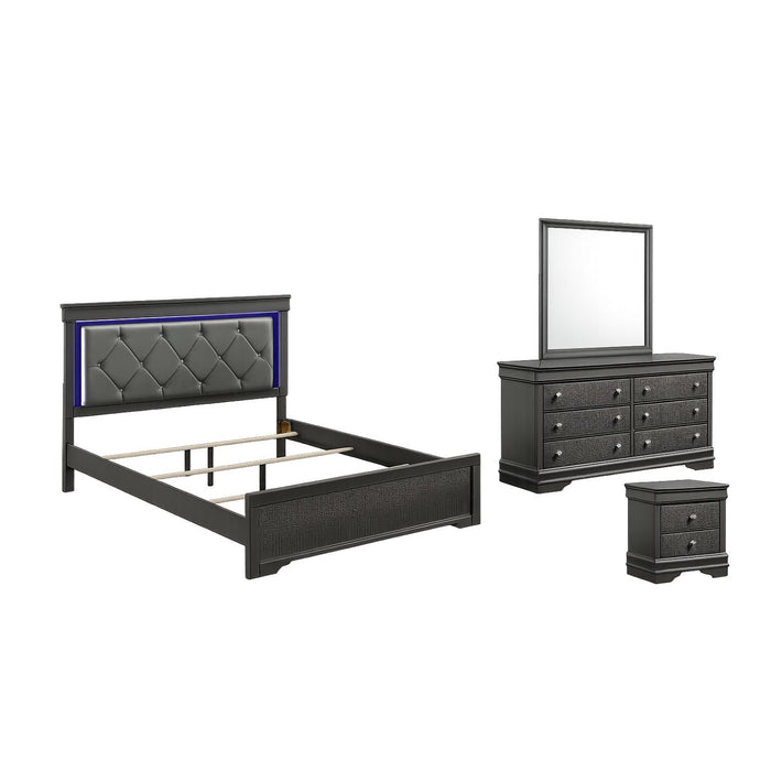 Blaze - Modern Bedroom Set With LED Headboard