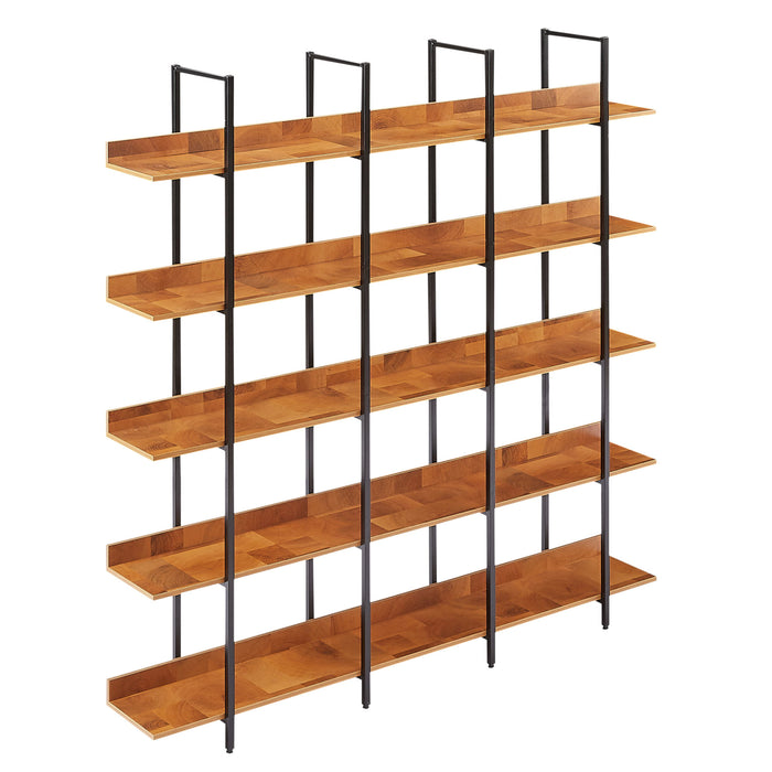 Vintage Industrial 5 Tier Open Bookcase