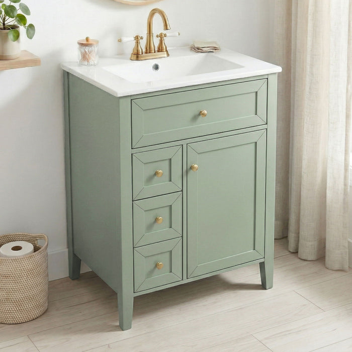 Bathroom Vanity With Sink, Soft Closing Cabinet