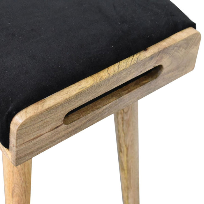 Tray Style Footstool - Black