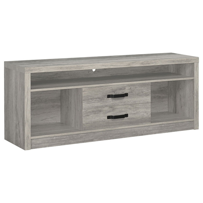 Bergeron - 2 Drawer TV Stand - Driftwood
