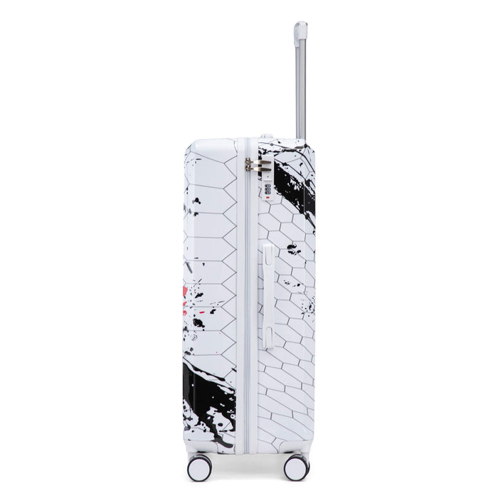 Luggage With Printed Pattern, Combination Lock