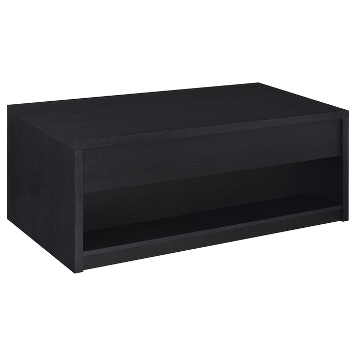 Canyon - Lift Top Table With Dual Drawers Storage Solution - Black