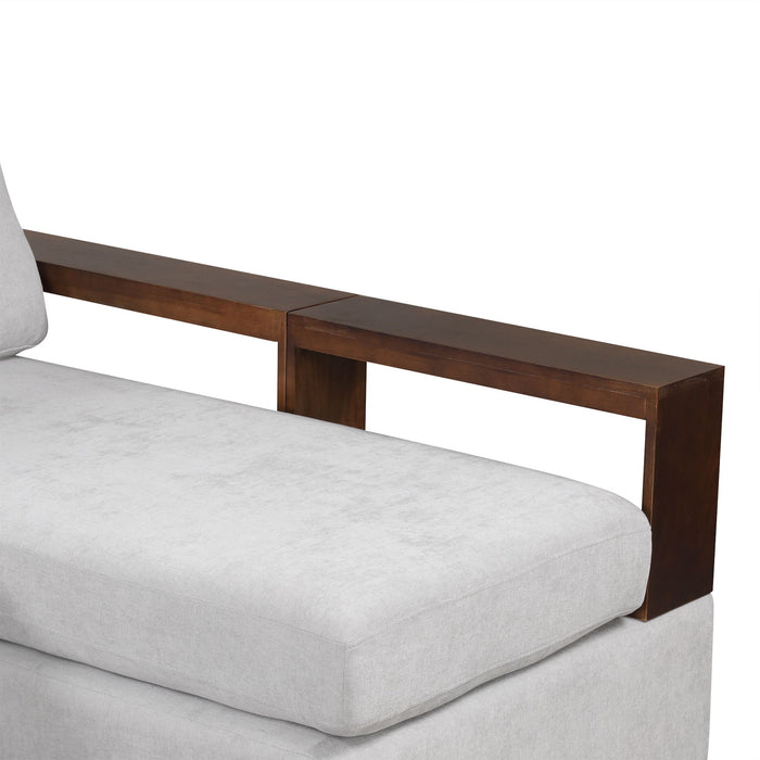 Sectional Sofa Upholstered Sofa Couch With Reversible Armrests For Living Room