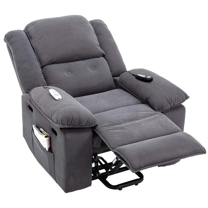 Massage Recliner Power Lift Chair With Adjustable Massage And Heating Function
