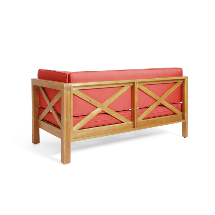 Brava - X Back Corner Bench With Coffee Table