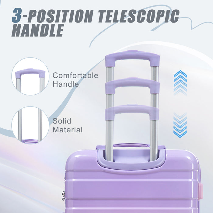 Luggage Set 20" /24" /28" With Combination Lock And Silent Wheels