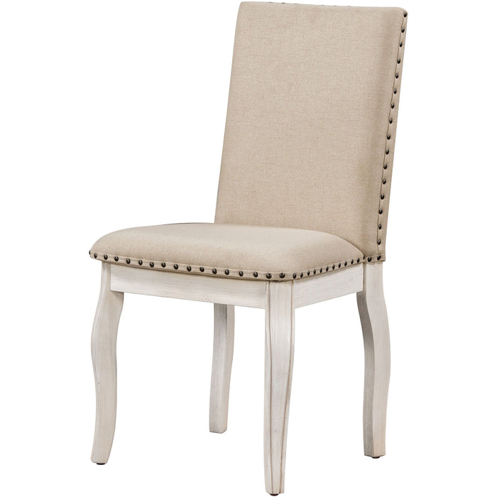 Round Extendable Dining Table Set With 4 Upholstered Chairs