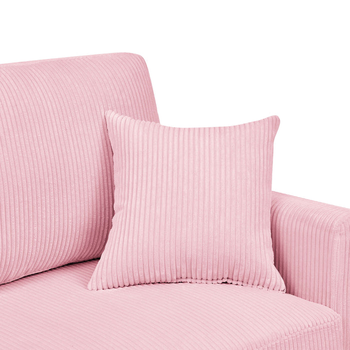 Upholstered Loveseat With Arms And Pillows
