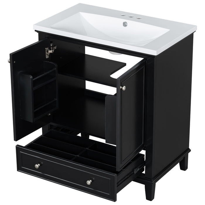 Modern Bathroom Vanity With Sink Combo, Multi Functional Cabinet With Doors And Drawer