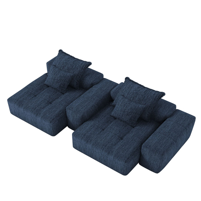 Modern Oversized Diy Combination Modular Sectional Sofa & Pillows