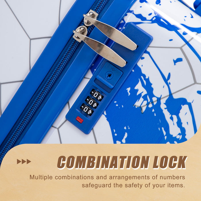 Luggage With Combination Lock, Lightweight Carry-On Suitcase