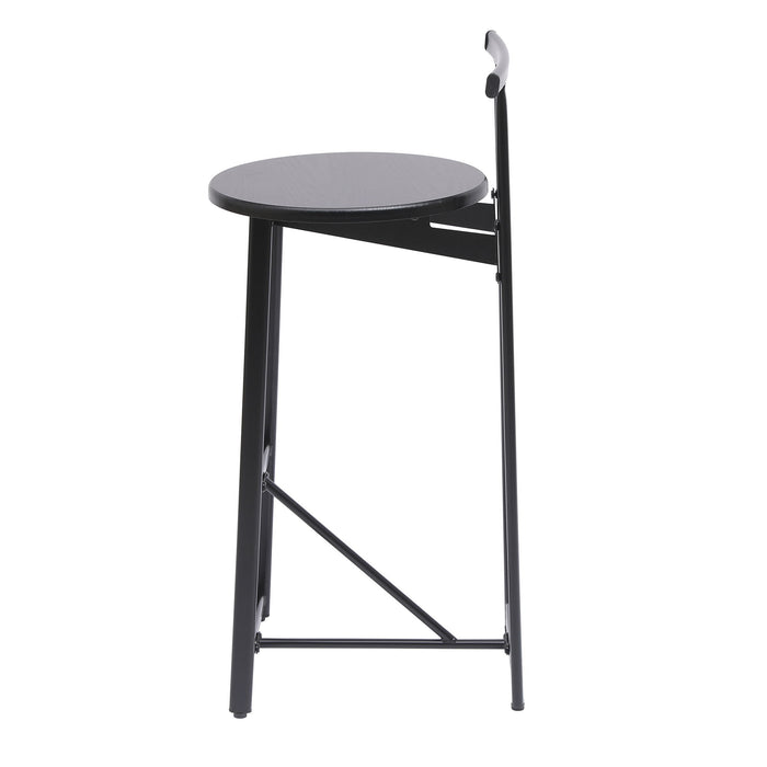 Modern Bar Stools With Backrest For Kitchen (Set of 3)