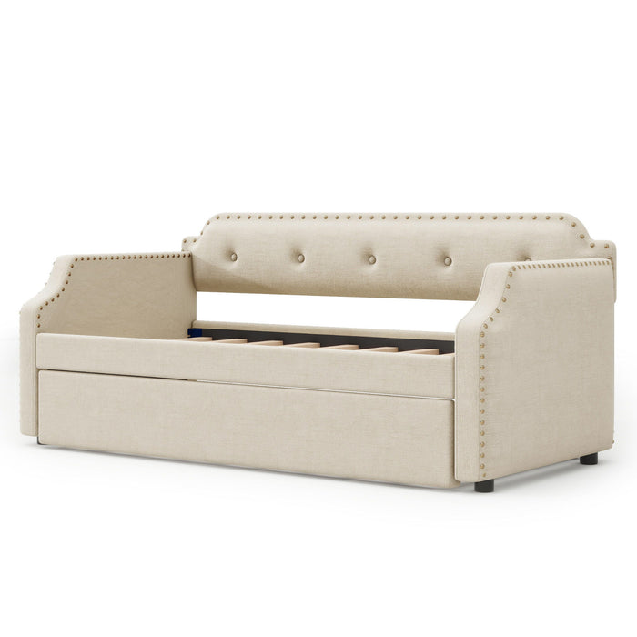 Upholstered Daybed With Trundle