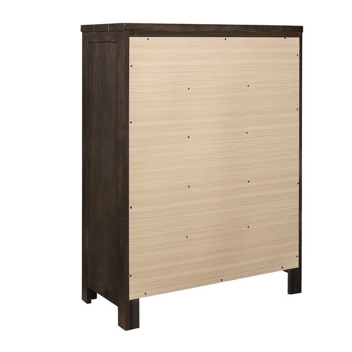 Ashton Hills - 6-Drawer Chest With Rustic Finish And Six Drawers - Ash Brown